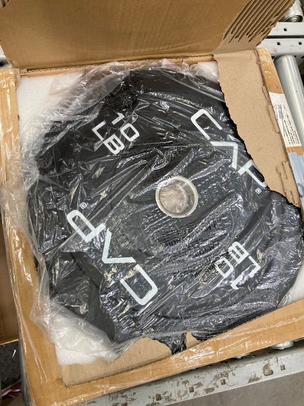 Photo 1 of **parcial set**CAP Barbell Economy Olympic Bumper Plate Set with Color Logo, Black, 50  lbs Set