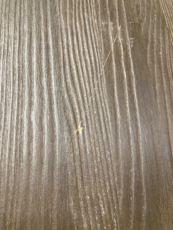 Photo 1 of ***(PARTS ONLY -MISSING LEGS)*** 
FDW Heavy Duty Outdoor Dining Table Metal Kitchen Table Metal Table 31 x 31 Inches Bar Coffee Table Home Restaurant Wood Top Table Patio Dining Table Indoor Outdoor Metal Base Table, Bronze