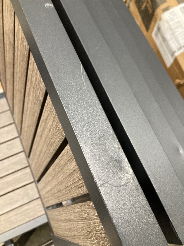 Photo 1 of ***(NOT IN BOX, NO ORIGINAL PACKAGING, SOME SCUFFS/SCRATCHES, DENTS-SELLING AS IS)*** 
Aluminum Outdoor Patio Dining Chairs -  Ergonomic Backrest Design, Detachable Seat Cushion, Soft and Breathable, Garden, Porch, Black, Set of 6  ***(NOT IN BOX, NO ORIG