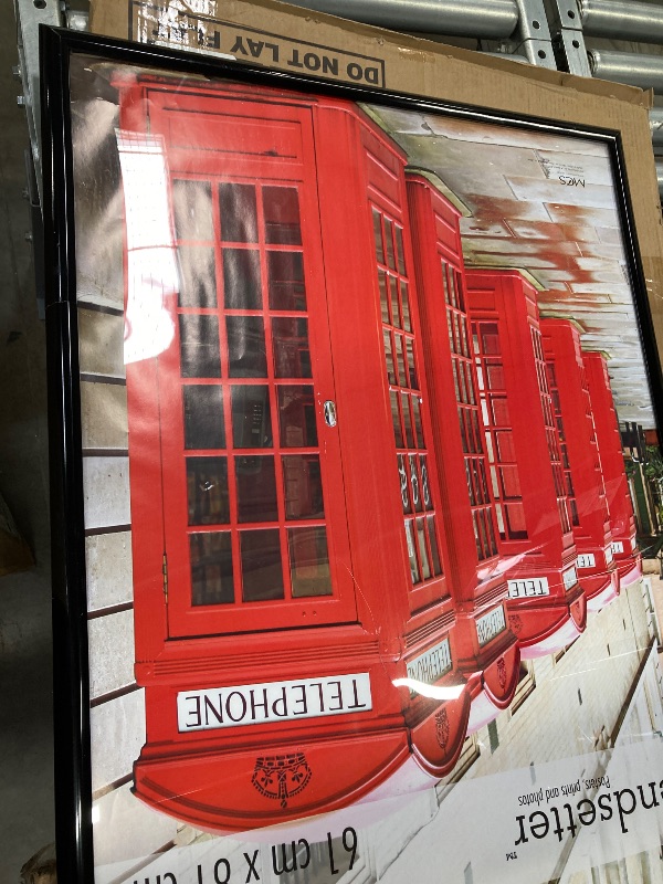 Photo 1 of **FRAME HAS SMALL CRACK ON SIDE-SEE PIC**MCS Trendsetter 24x32 Poster Frame Black High-Gloss, Vertical & Horizontal Wall Hanging Large Picture Frame for Photos, Posters & Art Prints (1-Pack)