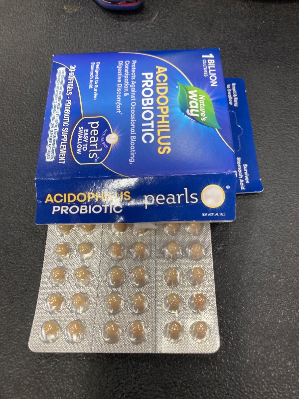Photo 1 of ***BB 07/2025*** Natures Way Acidophilus Probiotic Pearls Softgels - 30ct