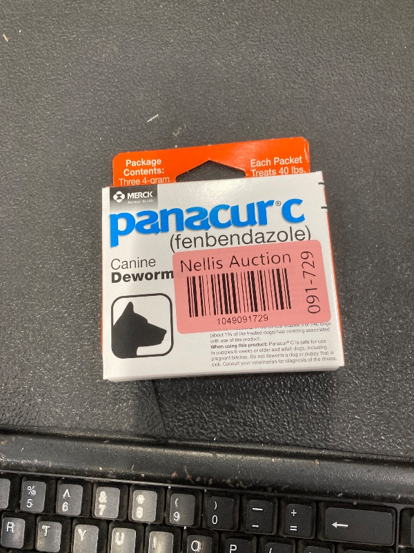 Photo 1 of ***BB 06/2027***Panacur C Canine Dewormer (Fenbendazole), 4 Gram, 3 Count (Pack of 1), Red