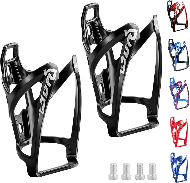 Photo 1 of **ONLY ONE**Bike Water Bottle Cage Ultra-Light Bicycle Bottle Holder Universal Bike Cup Holder Rack for Bicycle, Cycling, MTB, Road/Mountain Bikes 2 Pack - Black