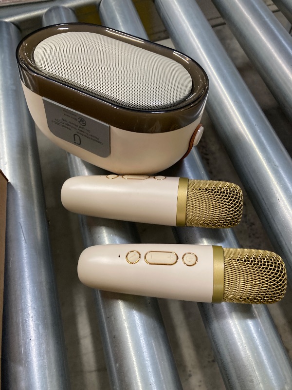 Photo 1 of ***PARTS ONLY-SELLING AS PARTS ONLY***
HWWR Karaoke Machine for Kids Adults, Portable Bluetooth Speaker Mini Karaoke Machine with 2 Wireless Microphones & LED Lights for Home Parties Gathering, Xmas Birthday Gifts for Girls Boys All ***(BOX OPEN