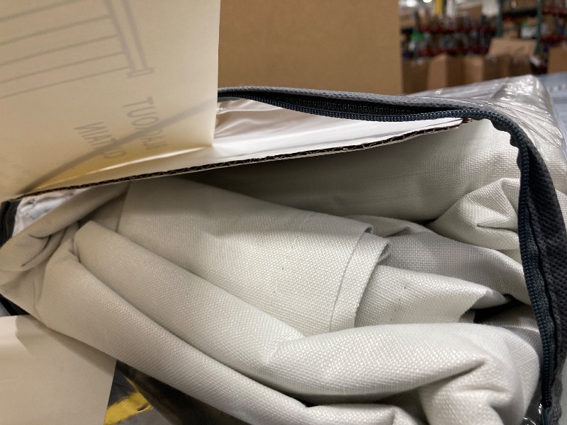 Photo 1 of 100% Blackout Shield Linen Blackout Curtains for Bedroom 96 Inches Long, Back Tab/Rod Pocket Living Room Drapes, Thermal Insulated Blackout Curtains 2 Panels Set, 50" W x 96" L, Beige