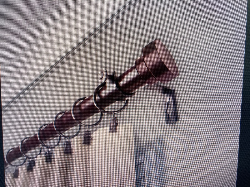 Photo 1 of ***2 RODS***Rod Desyne - Bonnet 66 in. - 120 in. Single Curtain Rod in Mahogany
