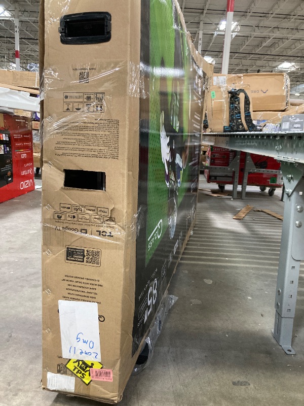 Photo 1 of ***PARTS ONLY***CRACKRD SCREEN***TCL 85-Inch QM7 QLED 4K Smart QD-Mini LED TV with Google TV (85QM751G, 2024 Model) Dolby Vision IQ, Dolby Atmos, HDR, Game Accelerator up to 240Hz, Voice Remote, Works with Alexa, Streaming Television