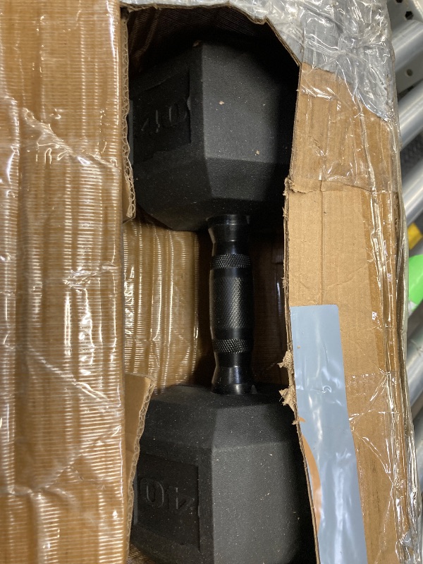 Photo 1 of ***STOCK PHOTO IS NOT ACTUAL ITEM**ACTUAL ITEM IS 40lb AS PER PICTURES***CAP Barbell 40 LB Coated Hex Dumbbell Weight with Black Handle