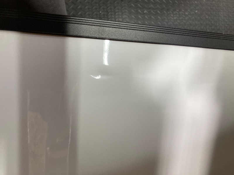 Photo 1 of ***PLZ NOTE THE BENDS IN THE SURFACE***VIZ-PRO Double-Sided Magnetic Mobile Whiteboard, 72 x 40 Inches, Rolling Dry Erase Board Easel Stand on Wheels with Black Aluminium Frame for School Office Home