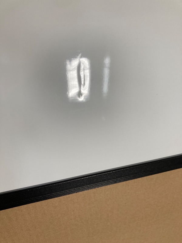 Photo 1 of ***PLZ NOTE THE BENDS IN THE SURFACE***VIZ-PRO Double-Sided Magnetic Mobile Whiteboard, 72 x 40 Inches, Rolling Dry Erase Board Easel Stand on Wheels with Black Aluminium Frame for School Office Home