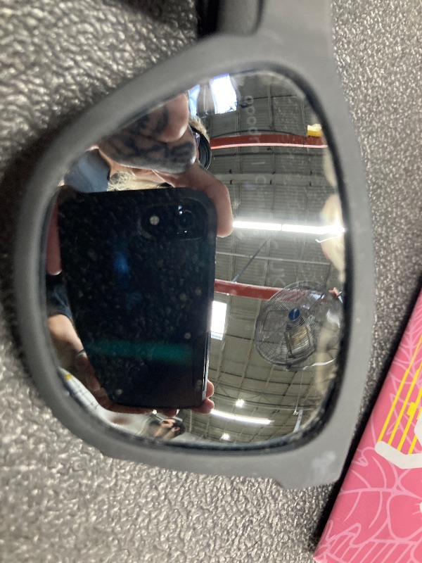 Photo 1 of ***PLZ REFER TO PICS FOR MINOR DAMAGE ON LENS***goodr Ron's Smoke and Mirrors Polarized Sunglasses for Men & Women, Limited Edition, Medium Sized (OG), Black Solid Frame with Silver Mirrored Reflective Lenses, UV400 Protection, No Slip, No Bounce