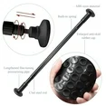 Photo 1 of ***Color is in the pictures, not in stock photo. This rod is NOT black***SPOKKI Tension Curtain Rod, 51-128 Inches Adjustable Closet Tension Rod Rust-free No Drilling Shower Curtain Rod, Anti-slip Spring Steel Rod for Bathroom Black