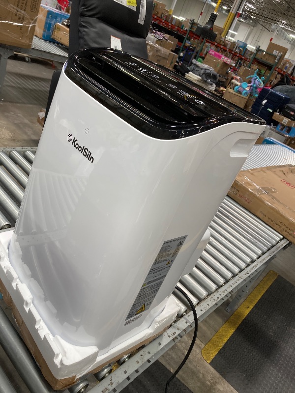 Photo 1 of 12,000 BTU Portable Air Conditioner Cools Up to 550 Sq.Ft, Auto-Evaporation Low Noise Portable AC Unit with Remote Control Fits for Large Room, Office, Garage,Cold White