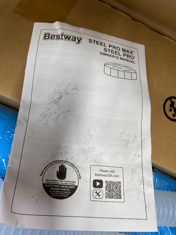 Photo 1 of ***PLZ NOTE, POOL IS ONLY 30" DEEP (2'6")***Bestway: Steel Pro MAX - Round Swimming Pool Set - 12' x 30" Tropical - Above Ground, Tritech Construction, Filter Pump, Steel Frame, Click-Assembly***ONLY 2' 3" DEEP***