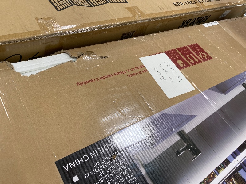 Photo 1 of ***BOX IS DAMAGED, PRODUCT LOOKS FINE****55x40 LED Bathroom Mirror with Lights, Backlit + Front Lit, Anti-Fog Lighted Vanity Mirror for Bathroom Wall with 3 Colors, Stepless Dimmable, Memory, Shatter-Proof, Tempered Glass, ETL Listed****FACTORY SEALED BOX