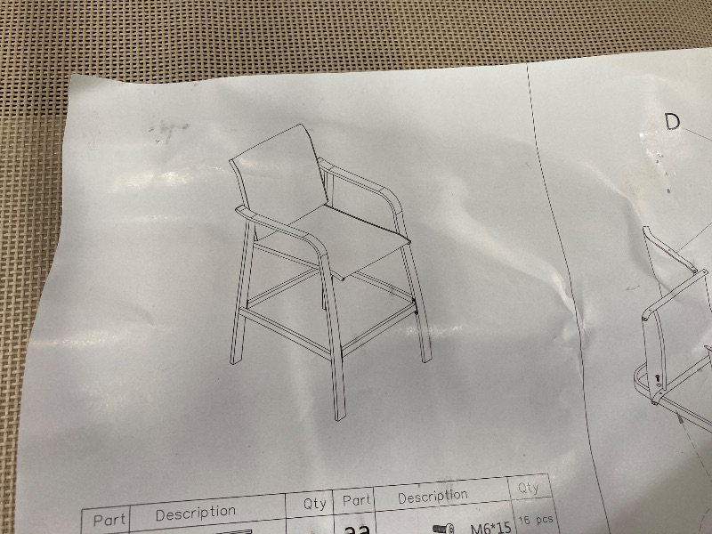 Photo 1 of ***IT DOES NOT APPEAR THAT THE TABLE IS IN BOX***IT IS UNKNOWN IF ALL NECESSARY PARTS ARE HERE FOR CHAIRS*** Furniture Biony 36" Round Bistro Set with 2 Pub-Chairs in Espresso/Tan
