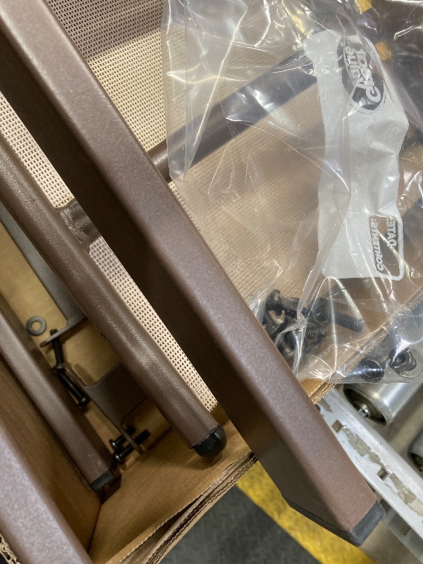 Photo 1 of ***IT DOES NOT APPEAR THAT THE TABLE IS IN BOX***IT IS UNKNOWN IF ALL NECESSARY PARTS ARE HERE FOR CHAIRS*** Furniture Biony 36" Round Bistro Set with 2 Pub-Chairs in Espresso/Tan