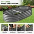 Photo 1 of ***2 UNITS INCLUDED***GVDV Raised Garden Bed Outdoor, 4x2x1ft Backyard Oval Metal Raised Bed with Easy Assembly, Garden Bed for Gardening Vegetables, Fruits, Flowers - Dark Gray
