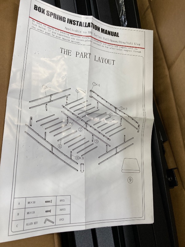 Photo 1 of ***NOT THE MATTRESS, JUST THE BED FRAME***QFTIME 9 Metal Queen Box Spring Mattress Foundation Heavy-Duty Easy Assembly