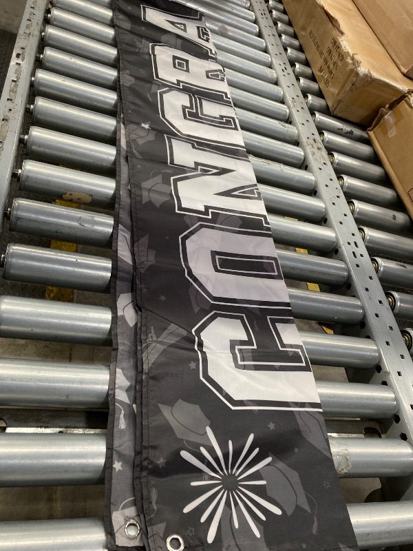 Photo 1 of ***ONLY THE BANNER IS INCLUDED***37Pcs Graduation Banner Balloon Decorations Class of 2025, Congrats Grad Banner Yard Outdoor Decorations, Graduation Balloons Banners Set for High School College Grad Party Supplies, Black Silver***ONLY THE BANNER IS INCLU