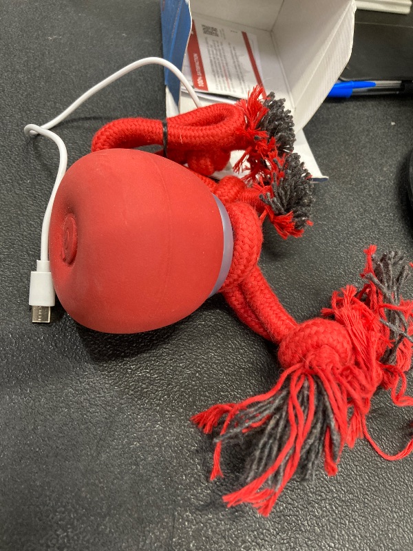 Photo 1 of ***1 BALL INCLUDED***Potaroma Interactive Dog Ball Toys Touch Activated, Rechargeable, Squeaky Dog Toy, Moving Wicked Ball for Pup with Rope for Medium Small Dogs Puppy Dark Red
