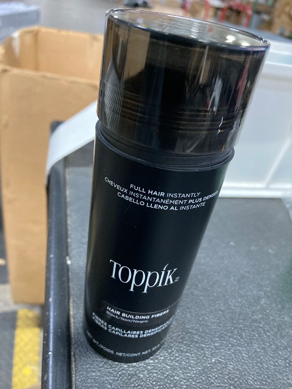 Photo 1 of ***HAS LID BUT NO PROTECTIVE FILM***Toppik Hair Building Fibers, Black, 55g Fill In Fine or Thinning Hair, Instantly Thicker, Fuller Looking, 9 Shades for Men & Women, Keratin Protein Formula