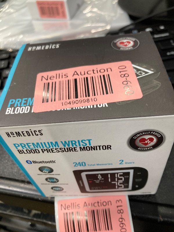 Photo 1 of HoMedics Premium Wrist Blood Pressure Monitor, Clinically Proven Accurate, Wrist Positioning Guide, AM/PM Averaging, Irregular Heartbeat Detector, Smart Measure Inflation Technology