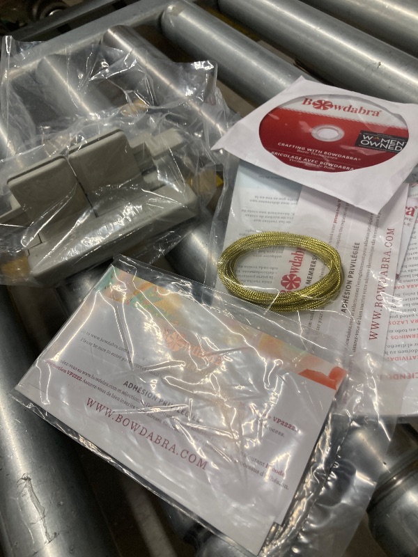 Photo 1 of ***(PARTS ONLY -MISSING PIECES -SELLING AS PARTS ONLY)*** 
Morex x Bowdabra Mini Bow Maker, and 100 yd Gold Wire