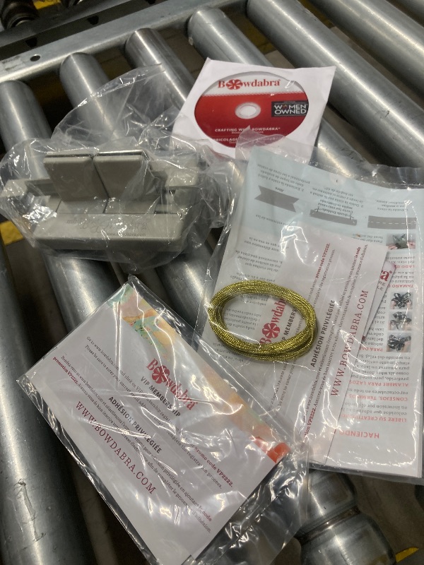 Photo 1 of ***(PARTS ONLY -MISSING PIECES -SELLING AS PARTS ONLY)*** 
Morex x Bowdabra Mini Bow Maker, and 100 yd Gold Wire