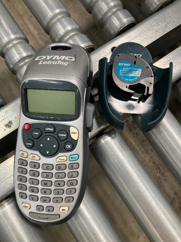 Photo 1 of ***PARTS ONLY -MISSING 1 LABEL TAPES, -SELLING AS PARTS ONLY*** 
DYMO Label Maker Machine with Tape - 100H LetraTag Handheld, Comes with 1 LT label tapes. Great for Home & Office Organization
