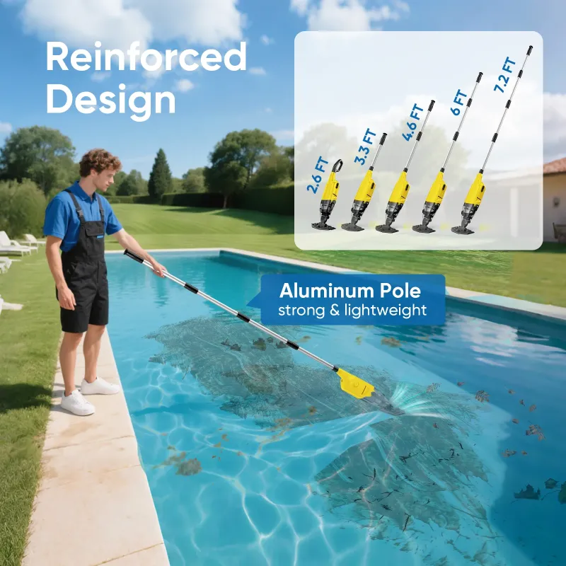 Photo 1 of (2025 New)Efurden Cordless Pool Vacuum, Handheld Pool Vacuum with Running Time up to 60-Minutes for Above Ground Pools, Spas and Hot Tubs, Yellow