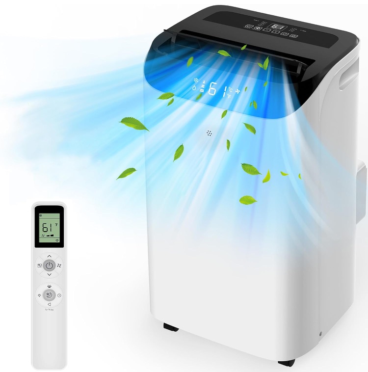 Photo 1 of 12000 BTU Portable Air Conditioners with Remote Control, 3-in-1 Free Standing Cooling AC Unit with Fan & Dehumidifier, Cools Room up to 500 sq.ft, Smart/Sleep Mode,Auto Swing