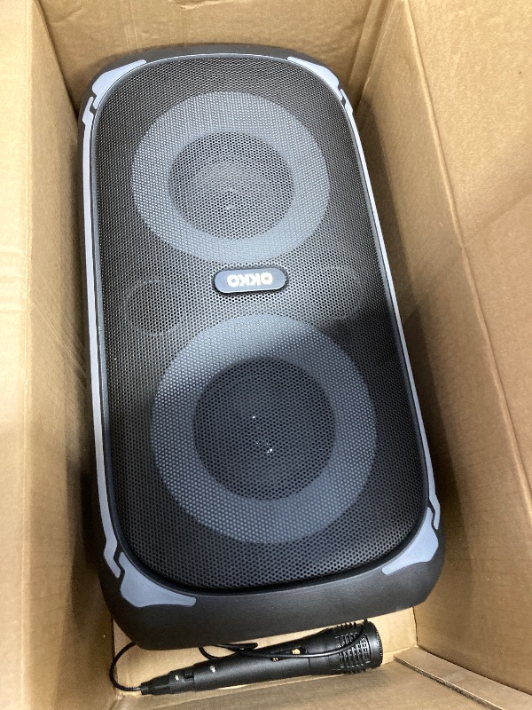 Photo 1 of ** Not Working** Parts Only ** Okko Sonic Bass V4 Portable Bluetooth Speaker with Microphone, LED Lighting
