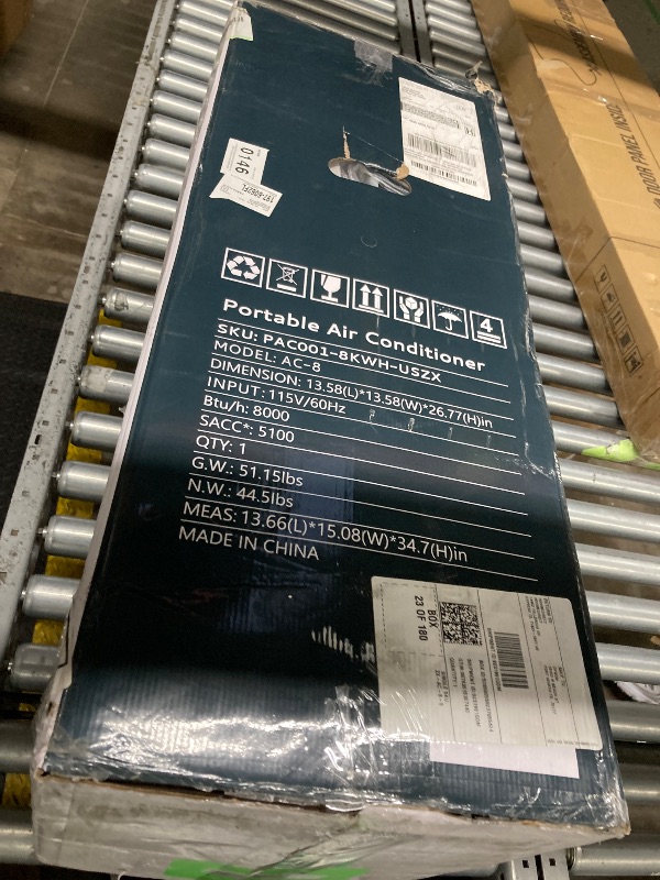 Photo 1 of ***(PARTS ONLY -- SELLING AS PARTS ONLY)***  Portable Air Conditioner 8000 BTU , Dehumidifier, Fan,Cool, 3 in 1 AC with Remote Control
