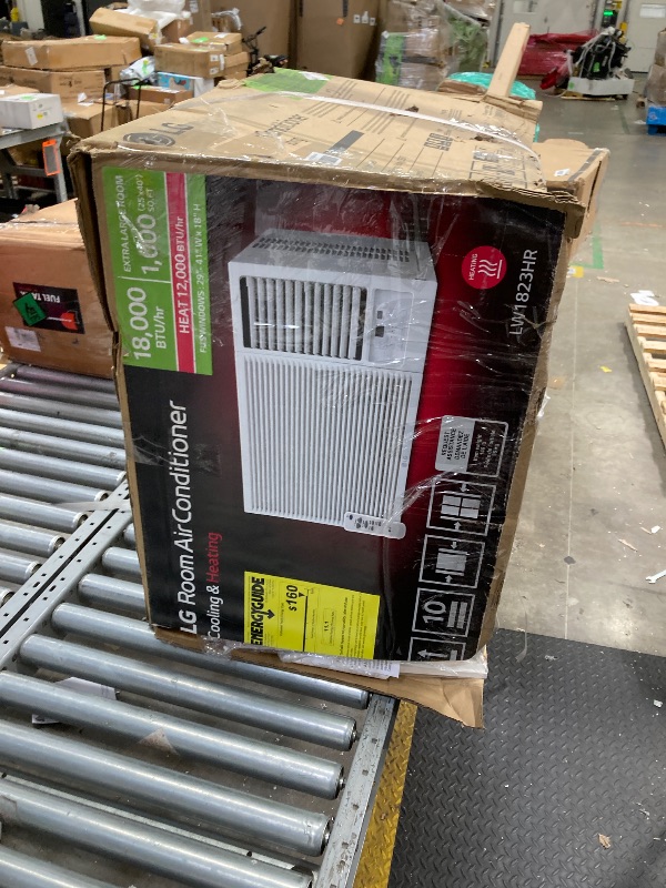 Photo 1 of ** Not Standard US plug ** See Pictures** LG 18,000 BTU Window Air Conditioner with Heat, 230/208V, Cools 1,000 Sq.Ft. for Bedroom, Living Room, Basement, Apartment, with Remote, 2 Speeds, 24-Hour Timer, White