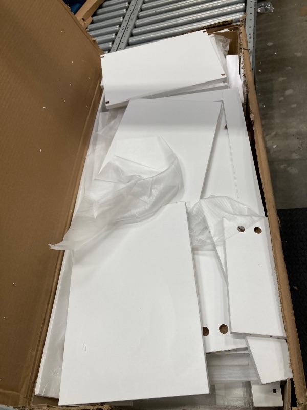 Photo 1 of ** Stock picture for reference only ** White Color ** Tall Bathroom Cabinet, Storage Cabinet with 4 Shelves & 2 Doors, Narrow Storage Cabinet for Bathroom, Living Room, Home Office, Greige