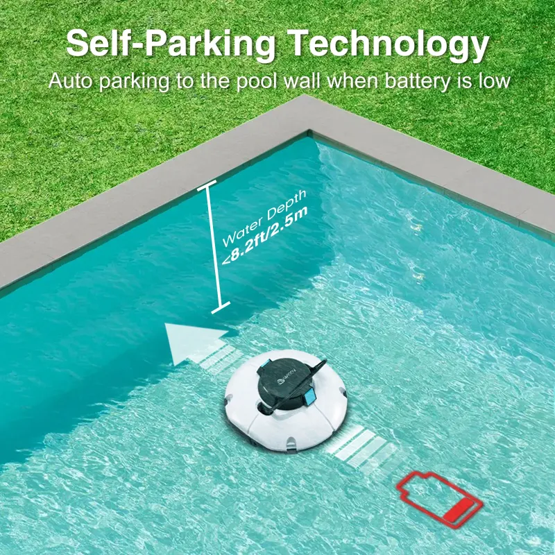 Photo 1 of (2025 Upgrade) Cordless Robotic Pool Cleaner, Winny Pool Cleaner Automatic Pool Vacuum with Dual Filters, 80 Mins Runtime, Ideal for Flat Above Pools Up to 645 Sq.Ft (White and Blue)

