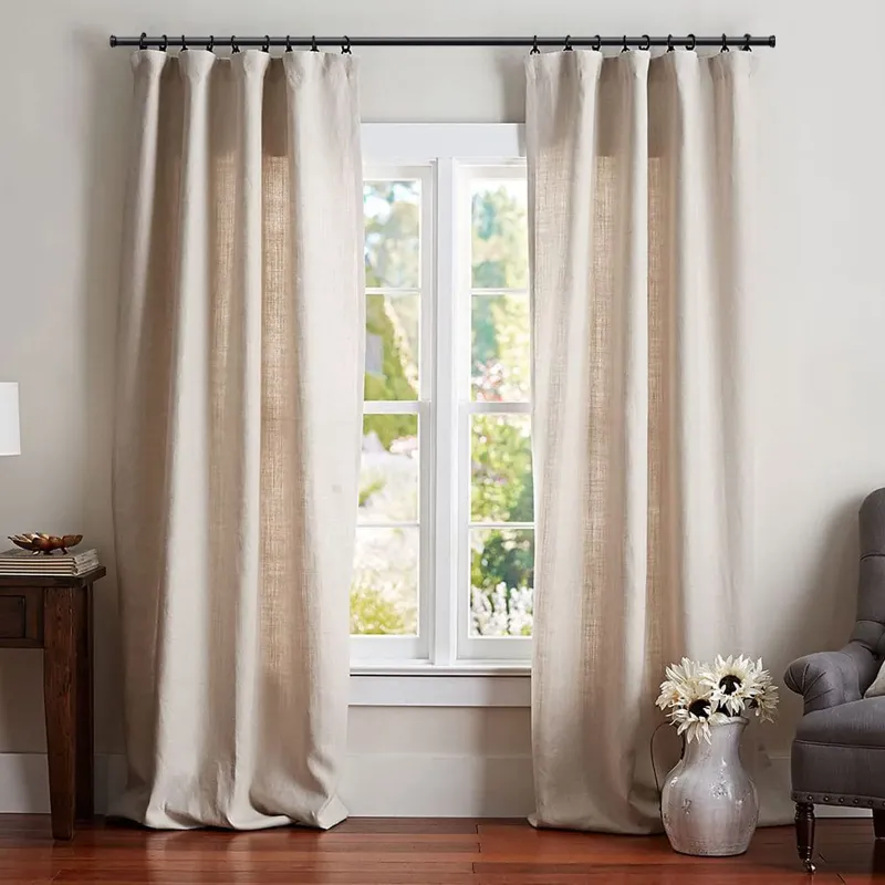 Photo 1 of 1" Rust-Resistant Curtain Rod,Black Curtain Rods for Windows 48" to 86", End Indoor/Outdoor Single Curtain Rod

