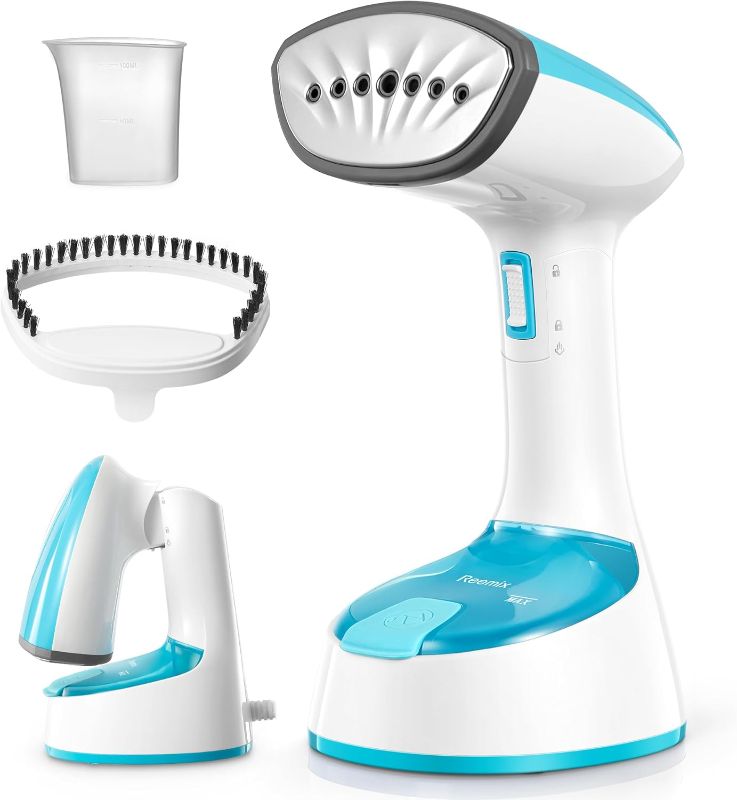 Photo 1 of 

Steamer for Clothes, Folding Handheld Design Garment Wrinkles Remover, 20g/min Strong Penetrating Steam, 25-Sec Fast Heat-up, for Home, Office and Travel (Blue)
