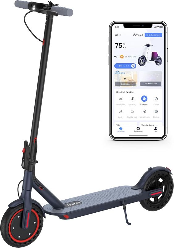 Photo 1 of 
Click to see full view
 Ask Rufus

Does it have cruise control?
 
What is the scooter's max range?
 
Is it easy to fold?
 
Ask something else
Electric Scooter Adults, Powerful 350W E-Scooter, Max 19 Mph & 15-19 Miles Range Scooters, Folding Scooters with