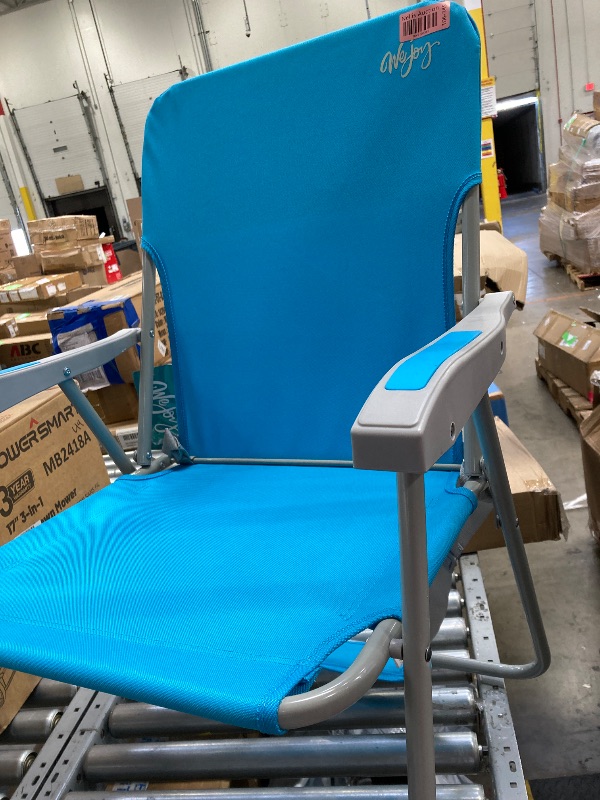 Photo 1 of #WEJOY Folding Backpack Beach Chair, High Back Beach Chairs for Adults, Max Load 300lbs, Outdoor Portable Folding Camping Chair