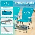 Photo 1 of #WEJOY Folding Backpack Beach Chair, High Back Beach Chairs for Adults, Max Load 300lbs, Outdoor Portable Folding Camping Chair