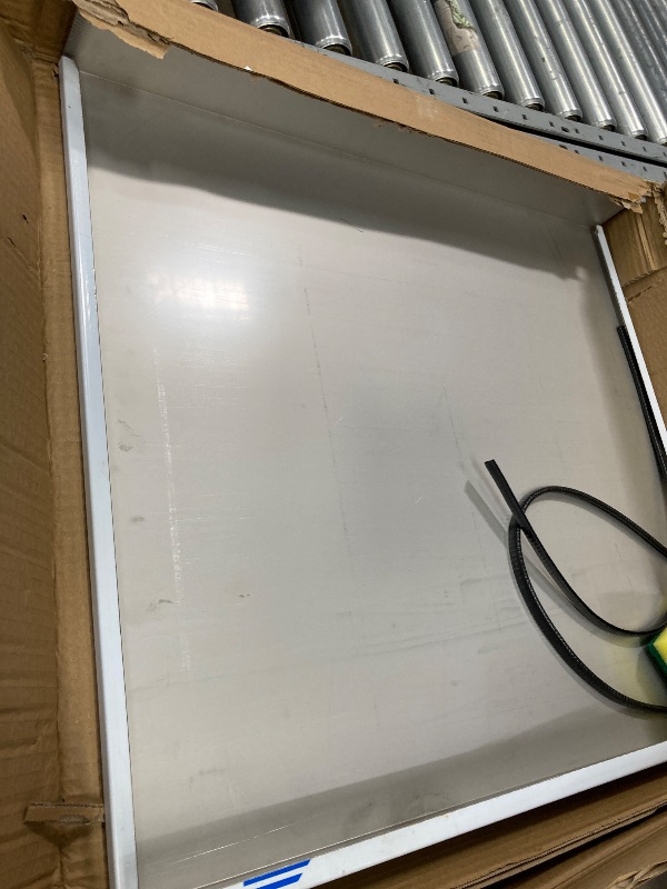 Photo 1 of  Washing Machine Pan with Hole, 304 Stainless Steel Washing Machine Drip Tray, Washer Drain Pan with Hose Adapter, Drain Pan for Washer Dishwasher HVAC Dryer Water Heater
