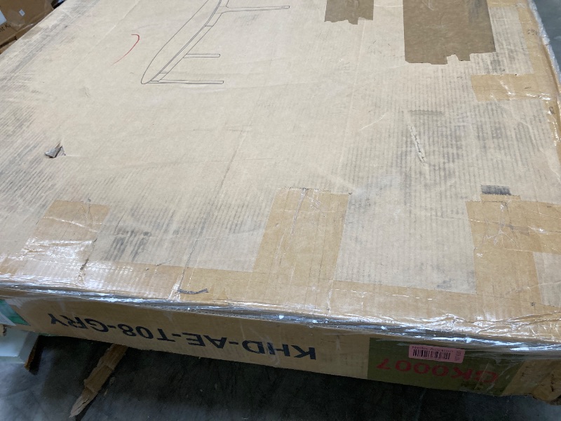 Photo 1 of ***(TABLE ONLY)*** VECELO Peatuk Solid Wood Dining Table, Modern Breakfast Dinette Kitchen Table for Dining Room, Kitchen, Grey