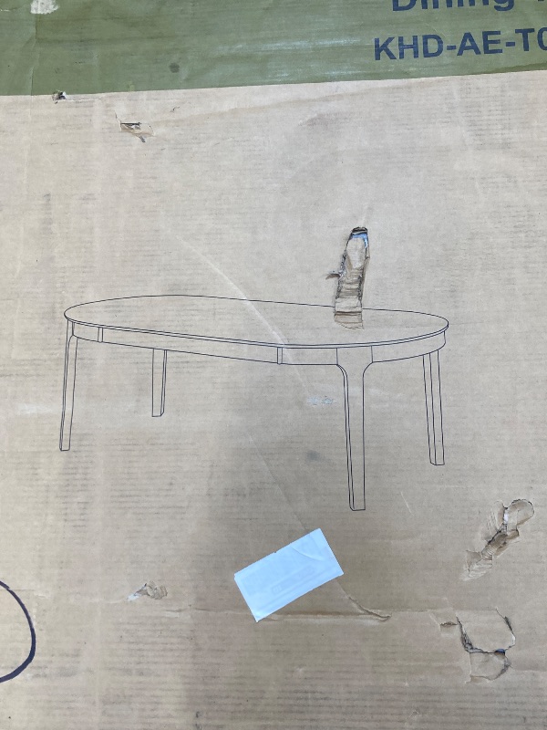 Photo 1 of ***(TABLE ONLY)*** VECELO Peatuk Solid Wood Dining Table, Modern Breakfast Dinette Kitchen Table for Dining Room, Kitchen, Grey