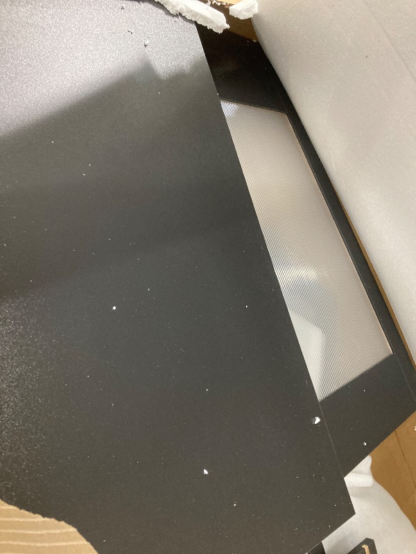 Photo 1 of ***(PARTS ONLY - SELLING AS PARTS ONLY)*** 
Pamapic Makeup Vanity with Crystal Knobs, Glass Top Vanity Desk with Mirror and Lights, Power Outlet, Drawers and Cabinet, 3 Lighting Color Adjustable Dressing Table, Upgraded Silent Slides, Black