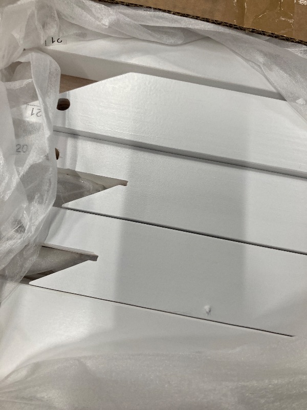 Photo 1 of ***(PARTS ONLY -SELLING AS PARTS)*** Merax House Bed Kids Twin Size, Wood L-Shaped Double Platform Bed, for Boys Girls Teens, White  ***(BOX RIPPED/TORN)***