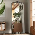 Photo 1 of **USED**Antok Vintage 58" x 18" Full-Length Mirror with Carved Metal Frame, Baroque-Style Floor Mirror for Living Room, Bedroom, Entryway or Hallway, Luxury Gold

