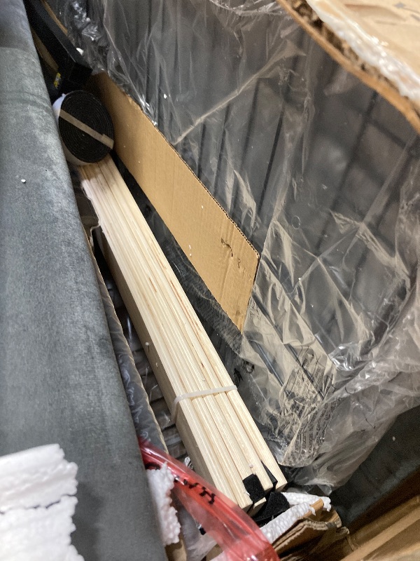 Photo 1 of ***** USED, MISSING PARTS****Bed frame color grey 