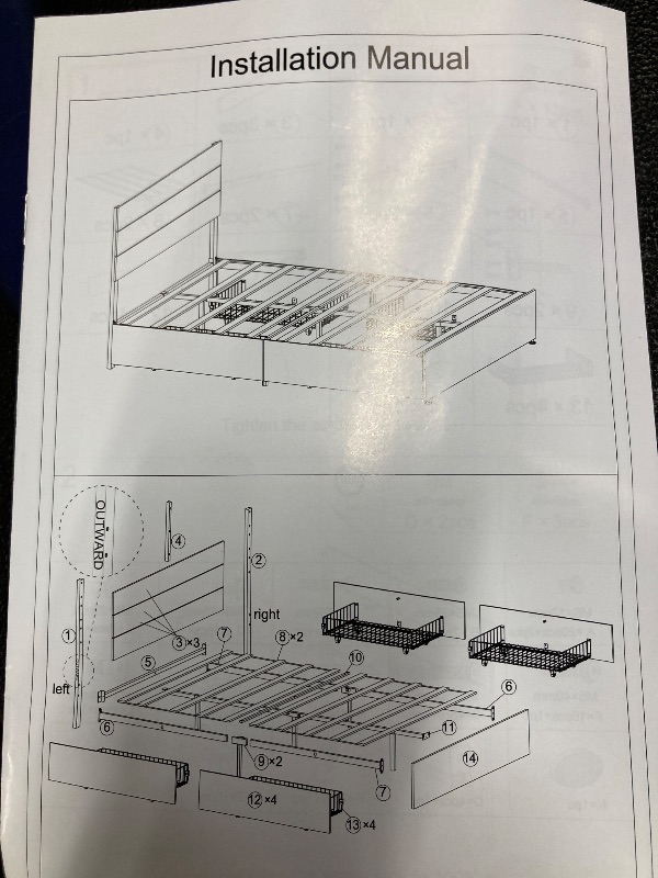 Photo 1 of ***** USED, MISSING PARTS****Bed frame color grey 
